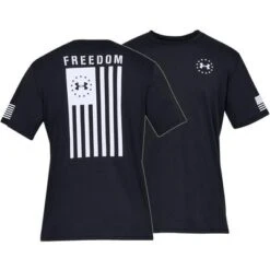 Under Armour Freedom Flag Crew T-Shirt Men's 9 Under Armour Freedom Flag Crew T-Shirt Men's -Bob's Sports Chalet 90103 BLACKWHITE m