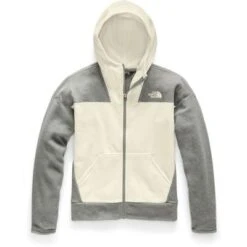 The North Face Glacier Full Zip Hoodie Girls' -Bob's Sports Chalet 91372 VINTAGE WHITE m