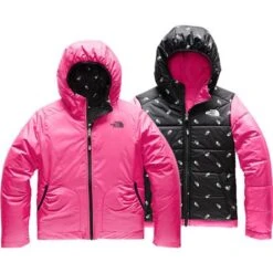The North Face Reversible Perrito Jacket Girls' -Bob's Sports Chalet 91377 MR PINK m