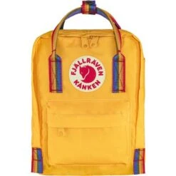 Fjallraven Kanken Rainbow Mini Backpack -Bob's Sports Chalet 91470 WARM YLWRAINBW PTRN m