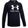 Under Armour Rival Logo Hoodie Boys' -Bob's Sports Chalet 91500 BLACKBLACKWHITE m