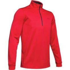 Under Armour Armour Fleece 1/2 Zip Men's -Bob's Sports Chalet 91750 REDBLACK m