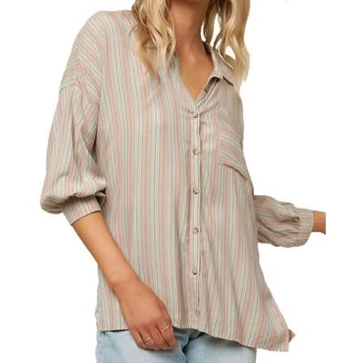 Oneill Davis Woven Long Sleeve Button Up Top Women's 3 Oneill Davis Woven Long Sleeve Button Up Top Women's