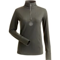 NILS Sophie 1/4 Zip T-Neck Women's -Bob's Sports Chalet 93025 PEWTER m