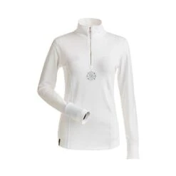 NILS Sophie 1/4 Zip T-Neck Women's -Bob's Sports Chalet 93025 WHITE m