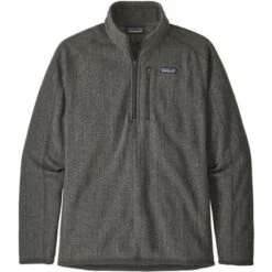 Patagonia Better Sweater Rib Knit 1/4 Zip Fleece Men's -Bob's Sports Chalet 93053 NICKEL RIB KNIT m