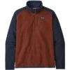 Patagonia Better Sweater 1/4-Zip Fleece Men's -Bob's Sports Chalet 93056 BARN REDNEW NAVY m