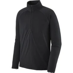 Patagonia Capilene Midweight Baselayer Zip-Neck Men`s -Bob's Sports Chalet 93082 BLACK m