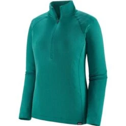Patagonia Capilene Midweight Zip Neck Base Layer Top Women's -Bob's Sports Chalet 93083 BOREALIS GREEN m