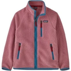 Patagonia Retro Pile Fleece Jacket Boys' -Bob's Sports Chalet 93100 LIGHT STAR PINK m