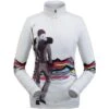 Spyder Moda Zip T-Neck Top Women's 2 Spyder Moda Zip T-Neck Top Women's -Bob's Sports Chalet 93218 WHITE m