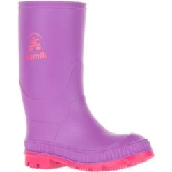 Kamik Boots Stomp Rain Boots Big Kids' -Bob's Sports Chalet 94155 PURPLE m