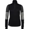 Mons Royale Cornice Half Zip Base Layer Top Women's -Bob's Sports Chalet 94371 BLKTHCKSTRPTHNSTRP m
