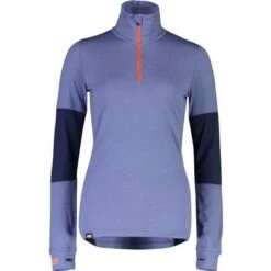 Mons Royale Cornice Half Zip Base Layer Top Women's -Bob's Sports Chalet 94371 BLUE VELVET m