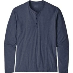 Patagonia Organic Cotton Lightweight Long Sleeve Henley Pullover Men's -Bob's Sports Chalet 95007 NEW NAVY m