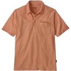 Patagonia Organic Cotton Lightweight Polo Men's 10 Patagonia Organic Cotton Lightweight Polo Men's -Bob's Sports Chalet 95008 TOASTED PEACH m