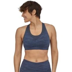 Patagonia Wild Trails Sports Bra Women's -Bob's Sports Chalet 95107 SPACE DYE DLMT BLUE m