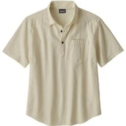 Patagonia Organic Cotton Seersucker Pullover Shirt Men's -Bob's Sports Chalet 95174 WILLOWPUMICE m