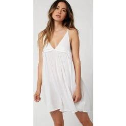 Oneill Saltwater Solids Tank Dress Cover-Up Women's -Bob's Sports Chalet 95320 WHITE m