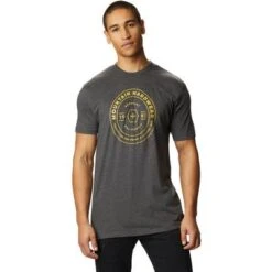 Mountain Hardwear Geo Marker Short Sleeve T-Shirt Men's -Bob's Sports Chalet 95414 HEATHER BLACK m