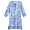 Coolibar Oceanside Tunic Dress UPF 50Plus Women's -Bob's Sports Chalet 95426 AURA BL SMMRTM PSLY m