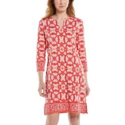 Coolibar Oceanside Tunic Dress UPF 50Plus Women's -Bob's Sports Chalet 95426 SOFT CORAL LVLY MDLN m