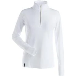 Nils Robin Base Layer 1/4 Zip T-Neck Top Women's -Bob's Sports Chalet 9546 WHITE m