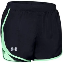 Under Armour Fly By 2.0 Shorts Women's -Bob's Sports Chalet 95592 BLKGRN HAZERFLCTV m
