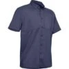 Under Armour Tide Chaser 2.0 Short Sleeve Button Down Shirt Men's -Bob's Sports Chalet 95596 BLUE INKBLACK m
