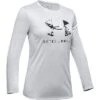Under Armour Big Logo Tech Graphic Long Sleeve T-Shirt Girls' -Bob's Sports Chalet 95615 HALO GRAYWHITE m