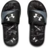 Under Armour Ignite VI Striker Patchwork Slides Boys' 2 Under Armour Ignite VI Striker Patchwork Slides Boys' -Bob's Sports Chalet 95661 BLKPTCH GRMTLC SLV m