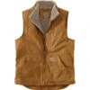 Carhartt Loose Fit Washed Duck Sherpa-Lined Mock-Neck Vest Men's -Bob's Sports Chalet 96091 CARHARTT BROWN m