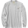 Carhartt Relaxed Fit Heavyweight Long-Sleeve Hardhat Graphic T-Shirt Men's -Bob's Sports Chalet 96101 HEATHER GRAY m