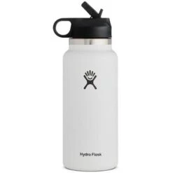 Hydro Flask 32 Oz Wide Mouth Water Bottle With Straw Lid -Bob's Sports Chalet 96395 WHITE m