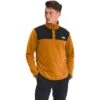 The North Face TKA Glacier Snap-Neck Pullover Fleece Top Men's -Bob's Sports Chalet 96616 CITRINYWTNFBLK m