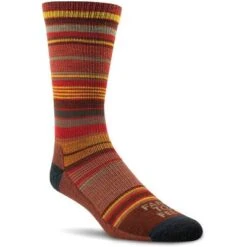 Farm To Feet Ithaca Ultra-Lightweight Crew Socks Women's -Bob's Sports Chalet 96779 RED CLAY HEATHER m