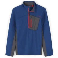 Spyder Bandit Hybrid Half Zip Fleece Jacket Men's -Bob's Sports Chalet 98150 ABYSSVOLCANO m