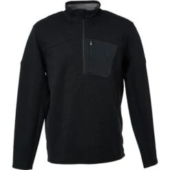 Spyder Bandit Hybrid Half Zip Fleece Jacket Men's -Bob's Sports Chalet 98150 BLACK m