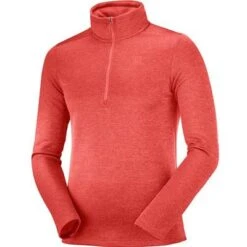 Salomon Transition Half Zip Mid Layer Men's 7 Salomon Transition Half Zip Mid Layer Men's -Bob's Sports Chalet 98293 GOJIBERRYHEATHER m