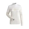 NILS Snowflake 1/4 Zip Metallic Double Knit Sweater Women's