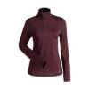 NILS Sienna Midweight 1/4 Zip T-Neck Women's 1 NILS Sienna Midweight 1/4 Zip T-Neck Women's -Bob's Sports Chalet 99727 MAHOGANY m