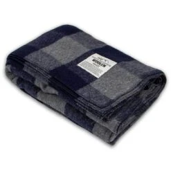 White Mountain Woolen Camp Throw Blanket - M33 8 White Mountain Woolen Camp Throw Blanket - M33 -Bob's Sports Chalet 99834 GREYBLUE PLAID m