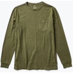 Roark Well Worn Midweight Organic Long Sleeve T-Shirt Men's -Bob's Sports Chalet 99924 MILITARY m